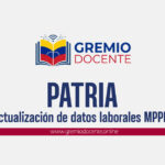 Actualización de datos laborales en Patria MPPE