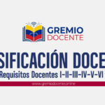 Clasificación y Requisitos Docentes I-II-III-IV-V-VI en Venezuela