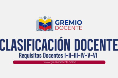 Clasificación y Requisitos Docentes I-II-III-IV-V-VI en Venezuela
