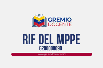 El RIF del Ministerio de Educación es G200000090