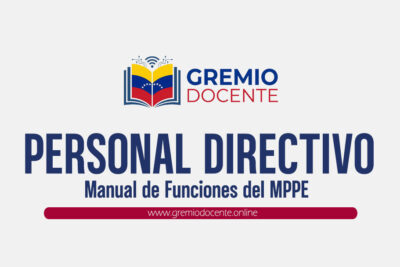 Manual de Funciones del Personal Directivo del MPPE