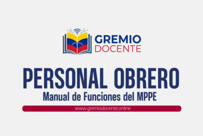 Manual de Funciones del Personal Obrero del MPPE