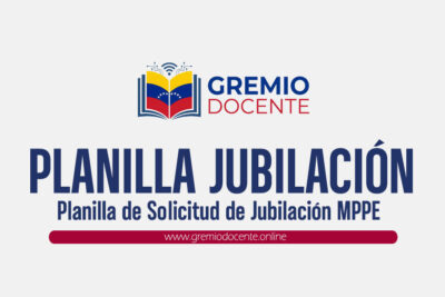 Planilla de Solicitud de Jubilación / Pensión del Ministerio (MPPE)