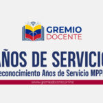 Reconocimiento Años de Servicio MPPE