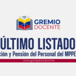 Último Listado de Jubilación y Pensión MPPE