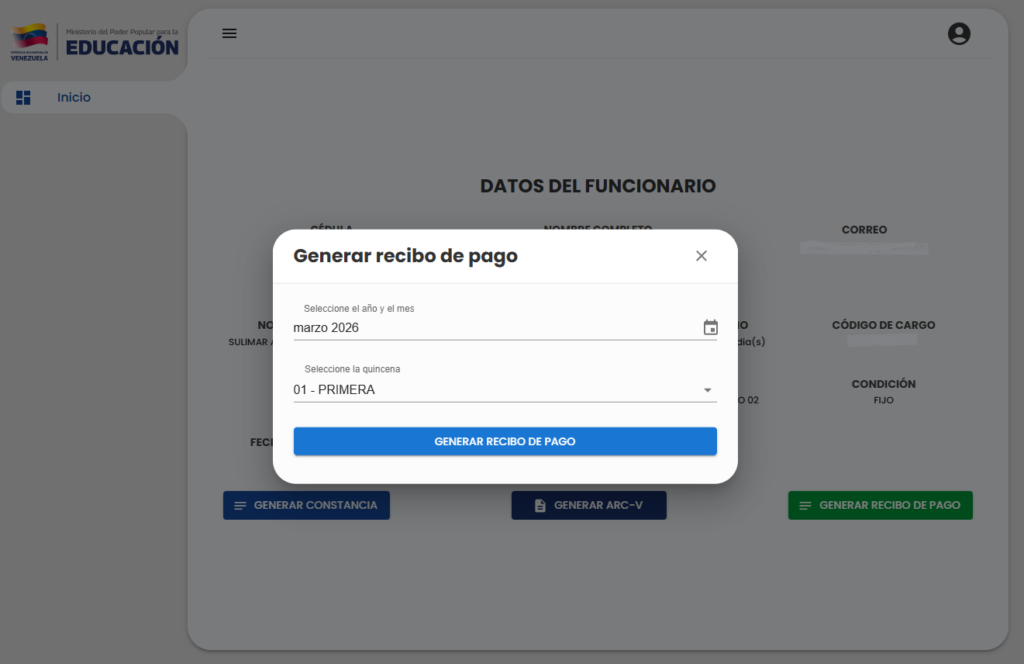 Descargar de Recibo de pago por Periodo